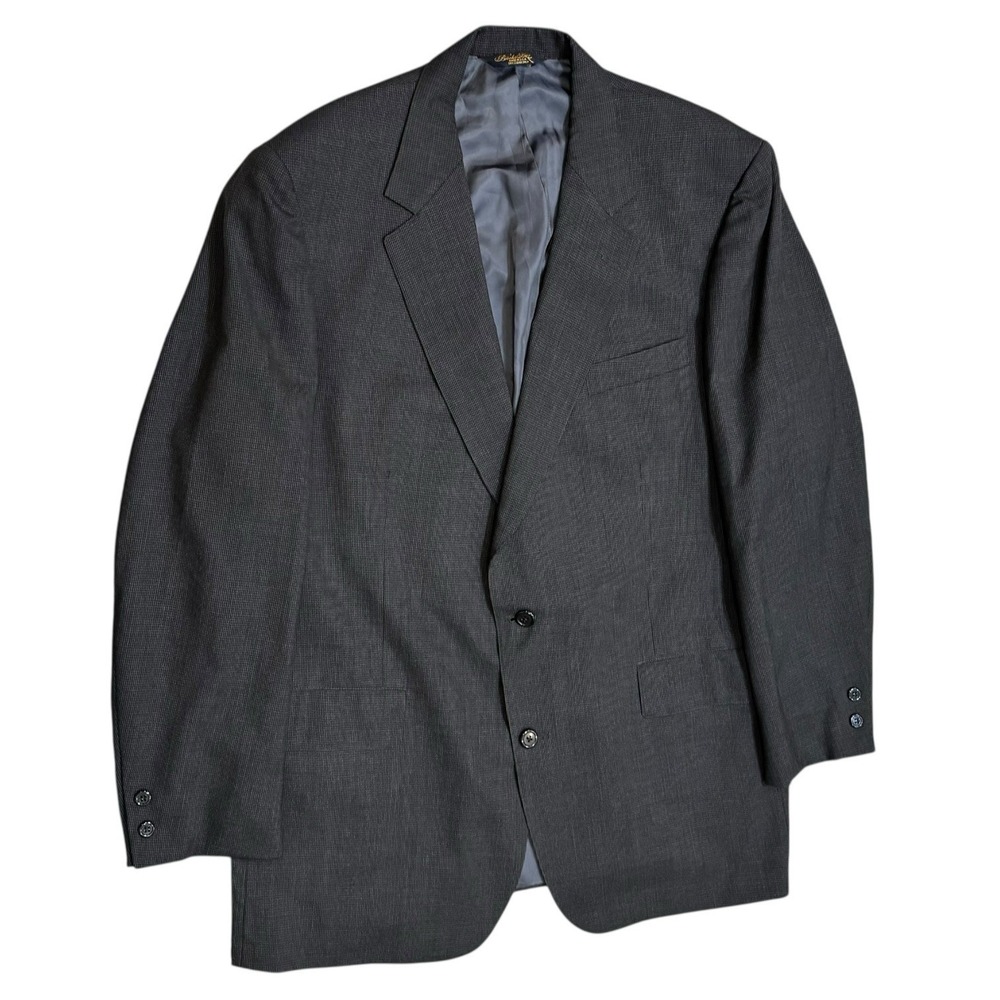 Brooks Brothers Makers Brooksease VTG Herringbone Wool Sz 46L Blazer Sport Coat - Picture 2 of 11